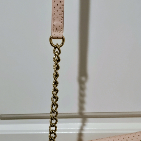 Like New! Kate Spade Gold Polka Dotted Pink Patent Leather Purse - Picture 4 of 10